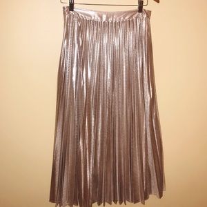 Rose gold metallic skirt